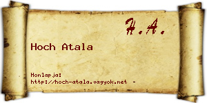 Hoch Atala névjegykártya